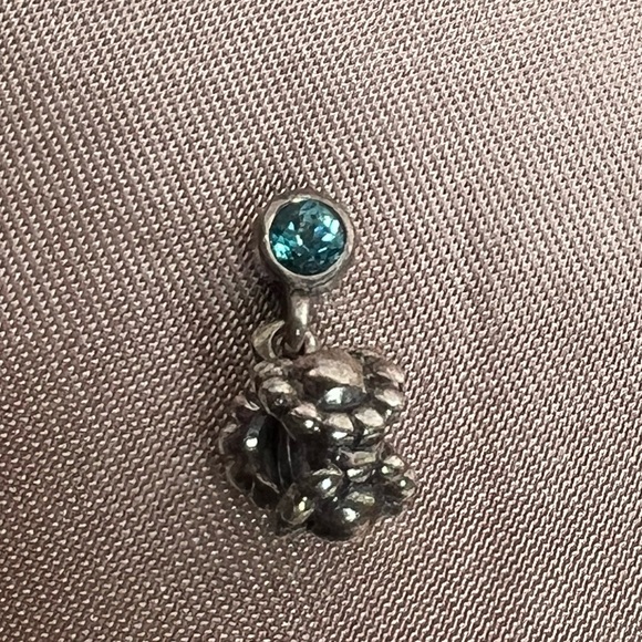 Pandora Blue Topaz Dew Drop Flower Charm - Picture 4 of 4